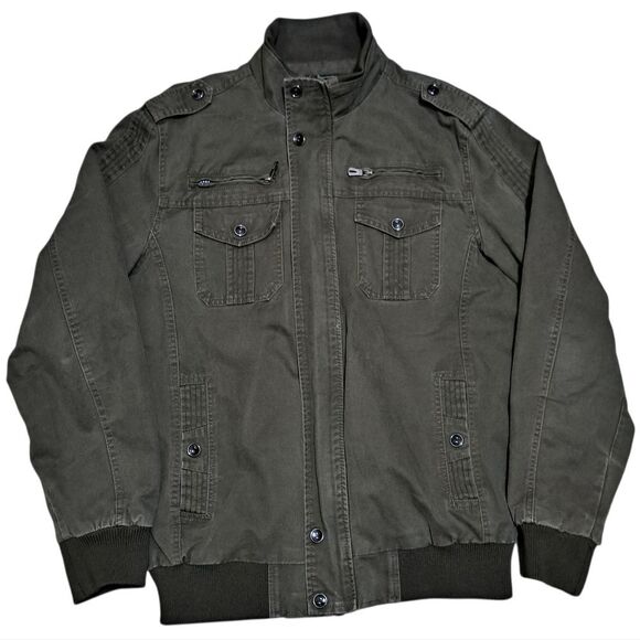 Outdoor Jacket Other - Outdoor Jacket Gorpcore Retro Utility Military Casual Jacket Olive Green Large